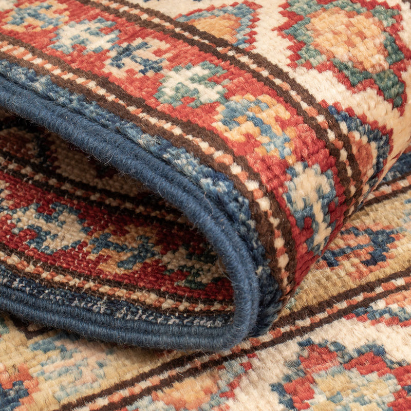 Kazak Teppich 62x95cm - Orientteppich - petrolblau