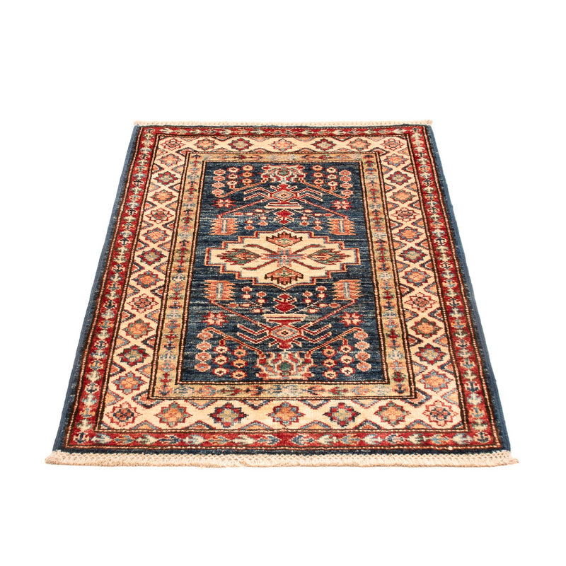 Kazak Teppich 62x95cm - Orientteppich - petrolblau