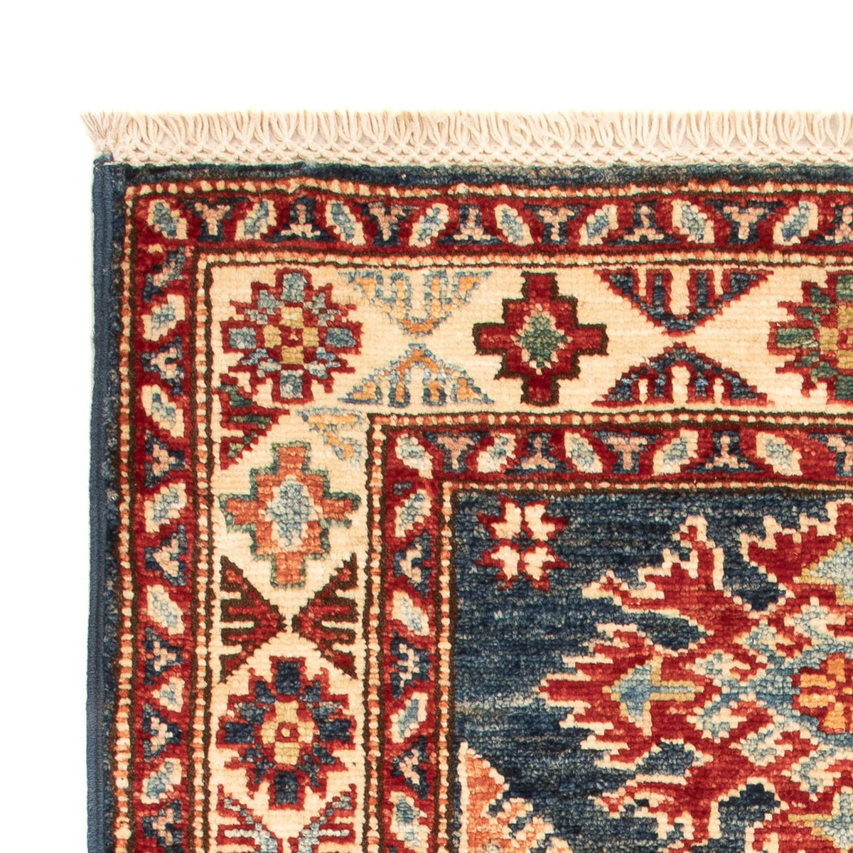 Kazak Teppich 60x90cm - Orientteppich - petrolblau