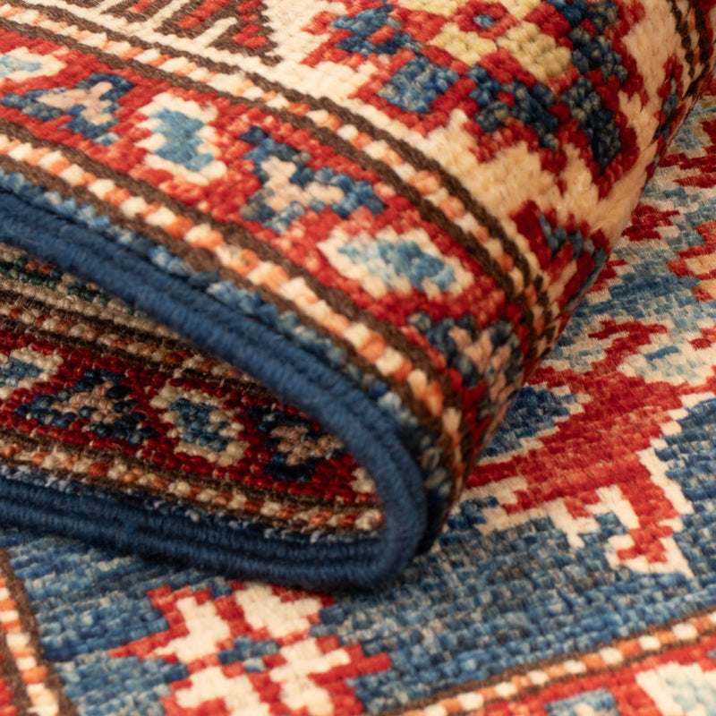 Kazak Teppich 60x90cm - Orientteppich - petrolblau