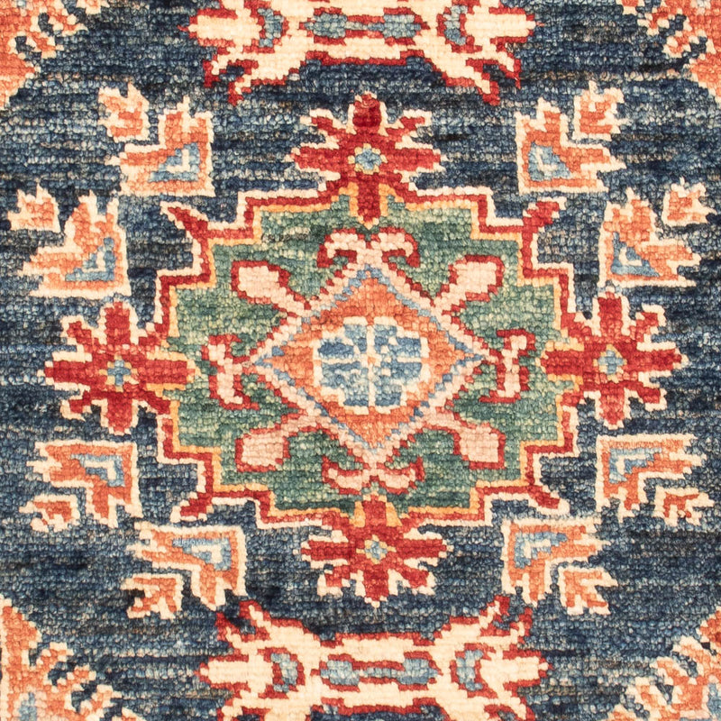 Kazak Teppich 58x91cm - Orientteppich - petrolblau