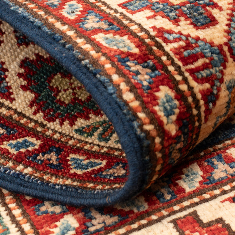 Kazak Teppich 58x91cm - Orientteppich - petrolblau