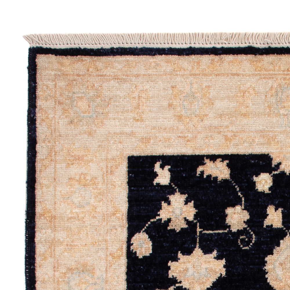 Ziegler Teppich 80x102cm - Orientteppich - schwarz