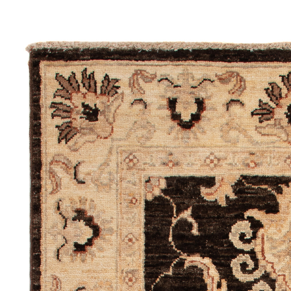 Ziegler Teppich 76x119cm - Orientteppich - schwarz