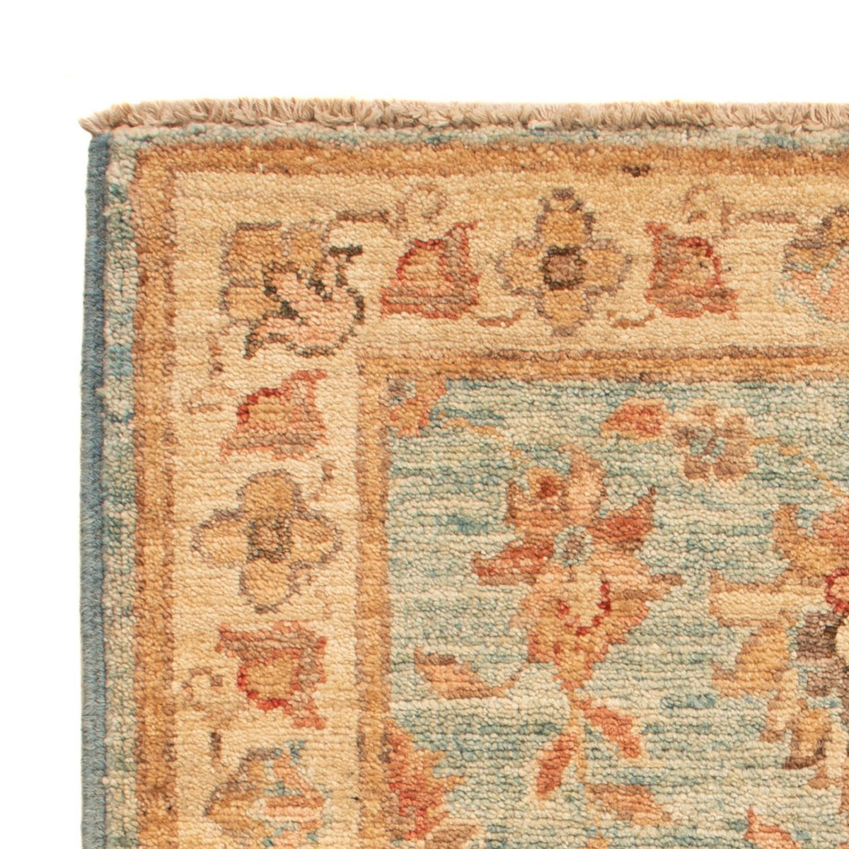 Ziegler Teppich 53x74cm - Orientteppich - hellblau