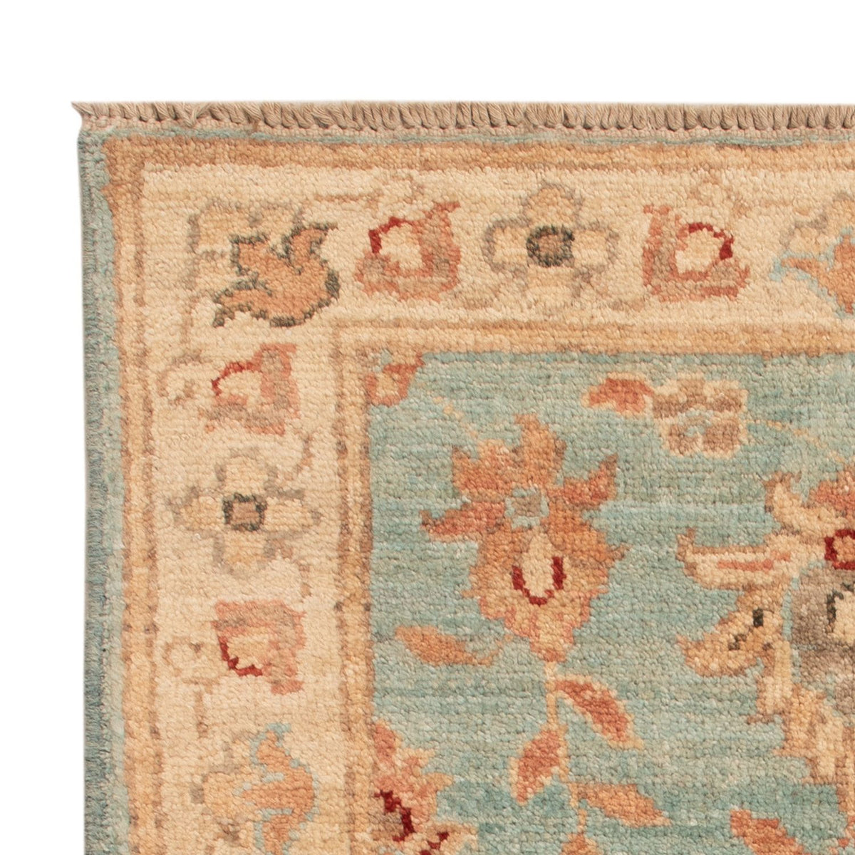 Ziegler Teppich 57x74cm - Orientteppich - hellblau