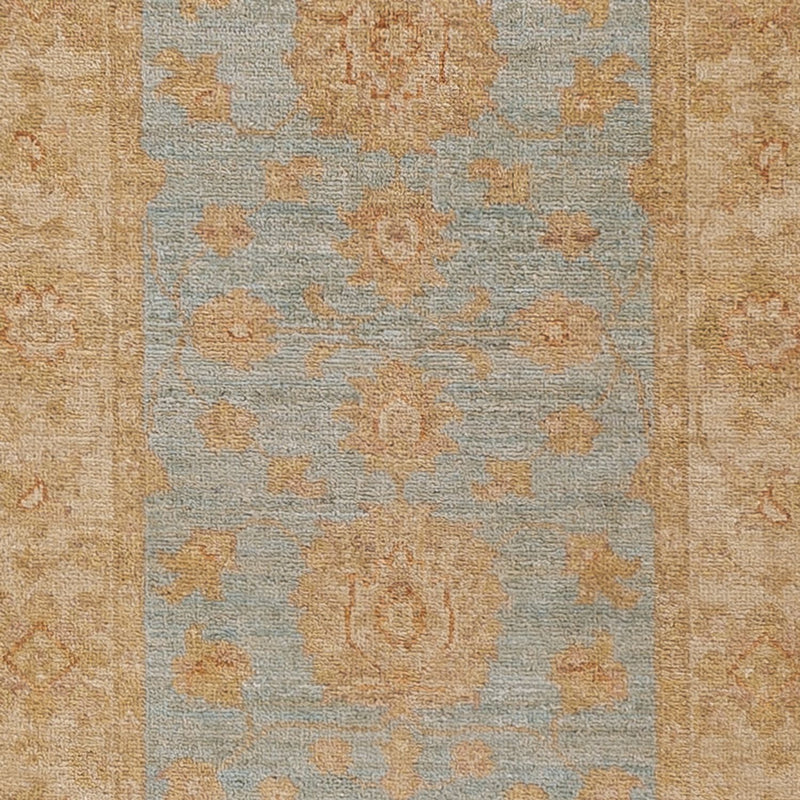Ziegler Teppich 61x248cm - Orientteppich - hellblau