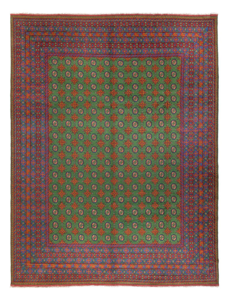 Afghan Teppich - Filpa - 296 x 393 cm - grün