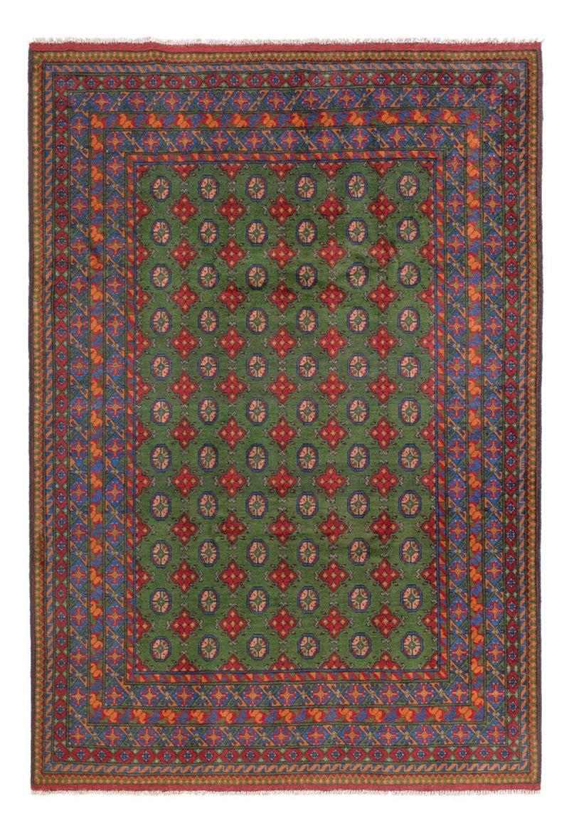 Afghan Teppich - Filpa - 200 x 298 cm - grün