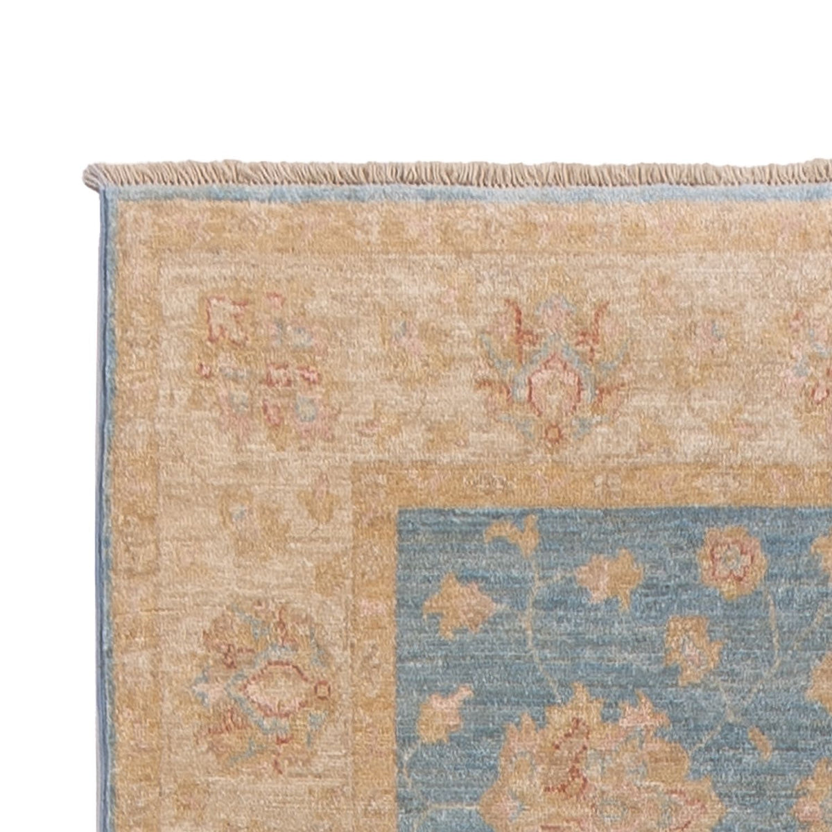Ziegler Teppich 121x396cm - Orientteppich - hellblau