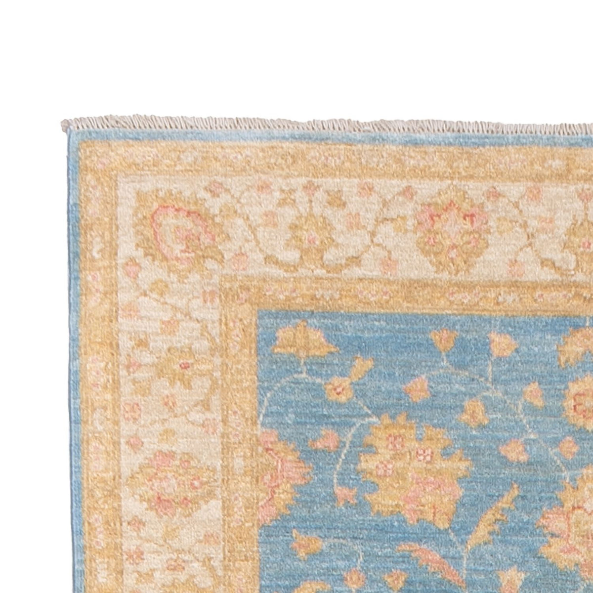 Ziegler Teppich 119x332cm - Orientteppich - hellblau