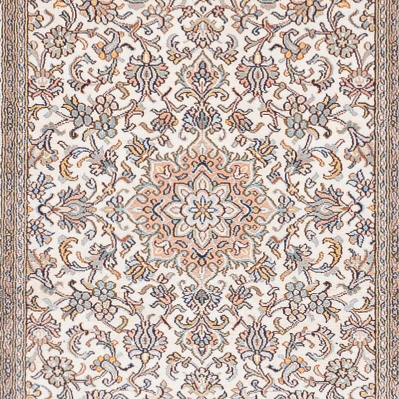 Läufer Seiden - Kaschmir Seide - 79 x 480 cm - creme