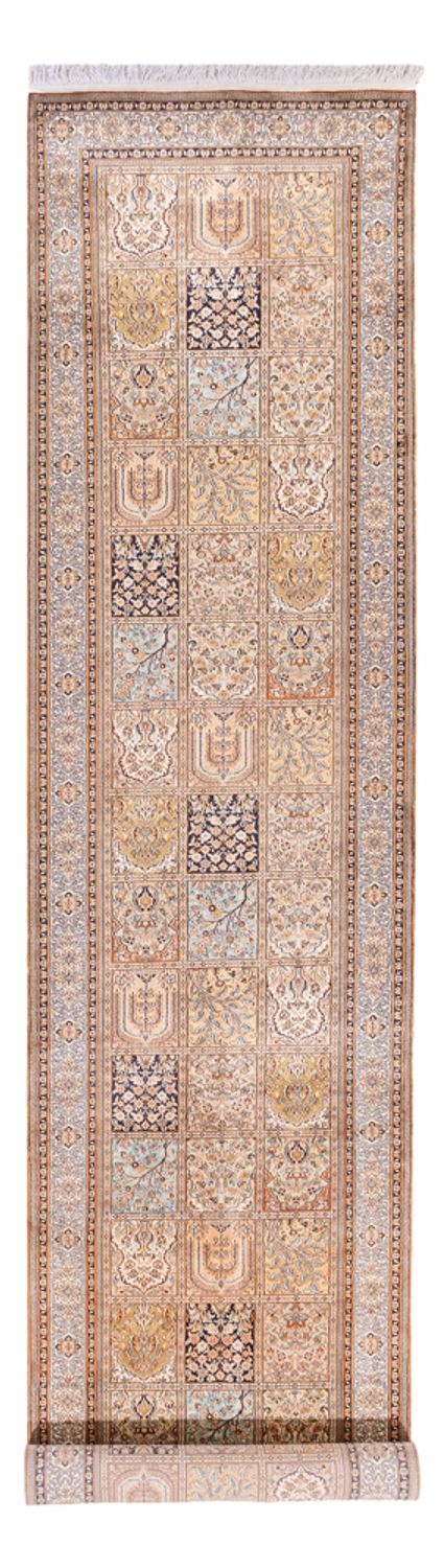 Kaschmir Seide Teppich 97x452cm - Orientteppich - creme