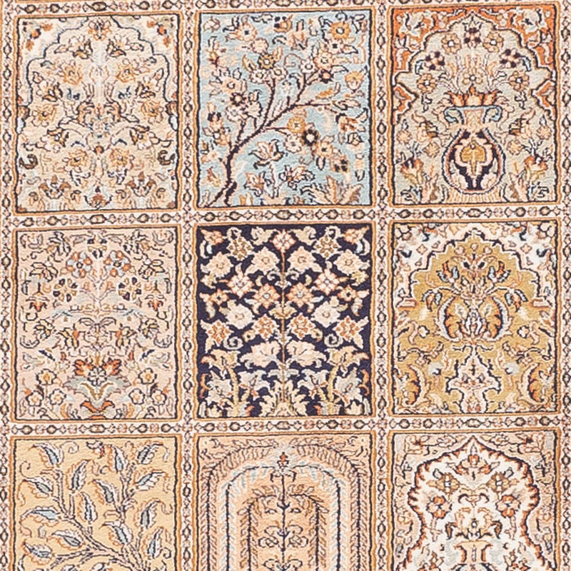 Kaschmir Seide Teppich 97x452cm - Orientteppich - creme