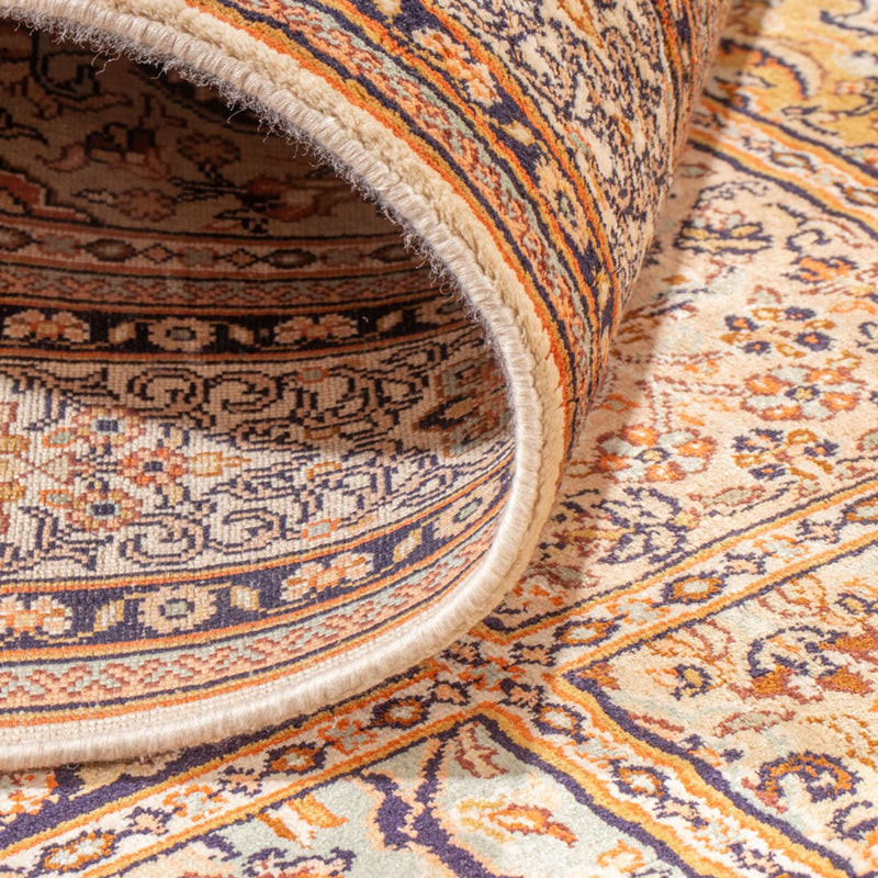 Kaschmir Seide Teppich 97x452cm - Orientteppich - creme