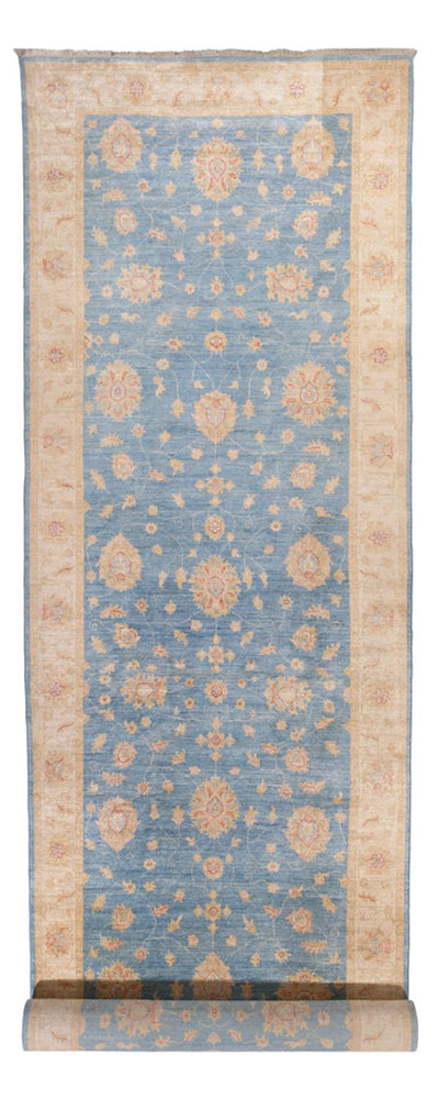 Ziegler Teppich 143x485cm - Orientteppich - hellblau
