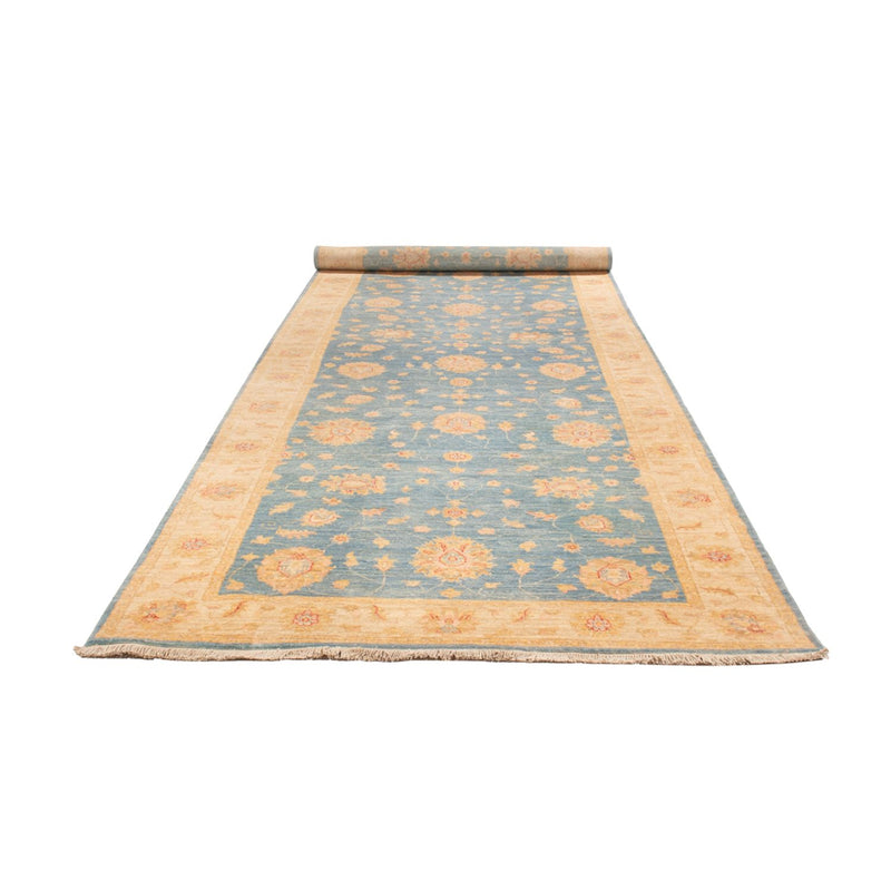 Ziegler Teppich 143x485cm - Orientteppich - hellblau