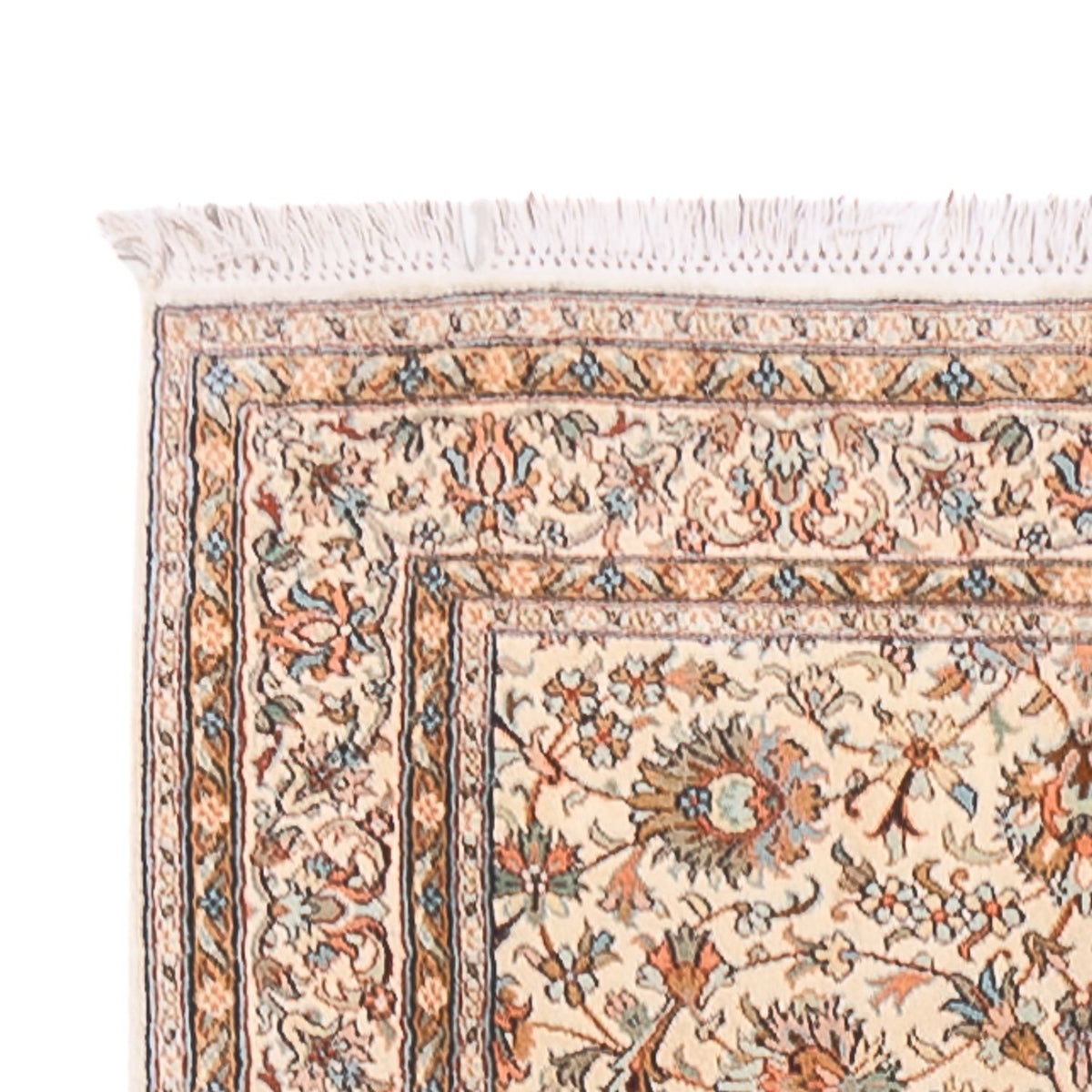 Kaschmir Seide Teppich 94x444cm - Orientteppich - beige