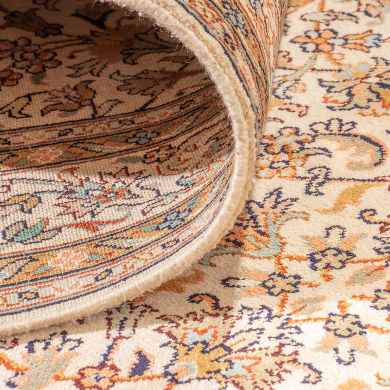 Kaschmir Seide Teppich 94x444cm - Orientteppich - beige