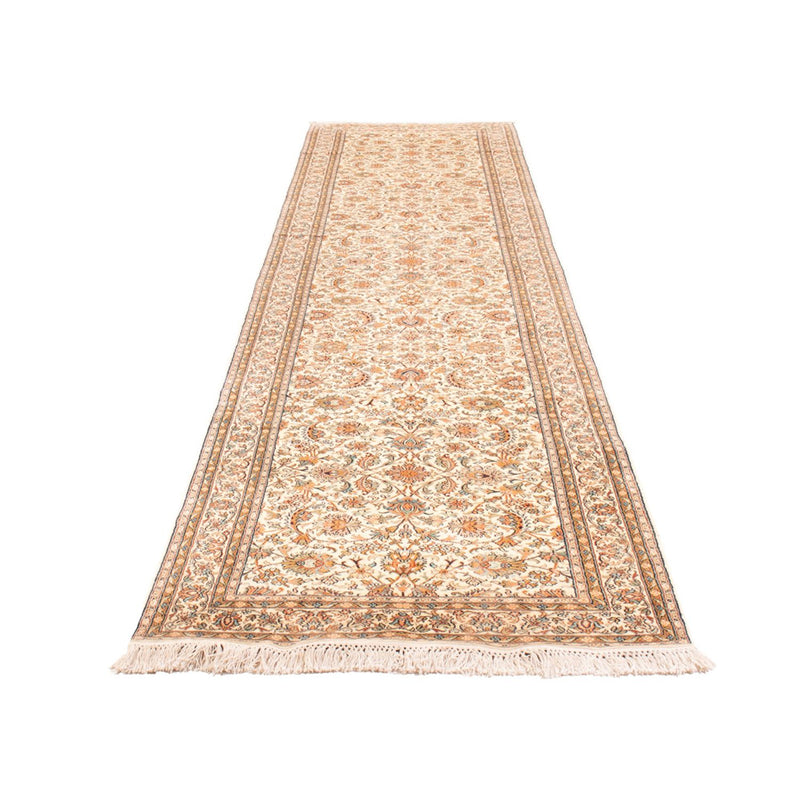 Kaschmir Seide Teppich 94x444cm - Orientteppich - beige