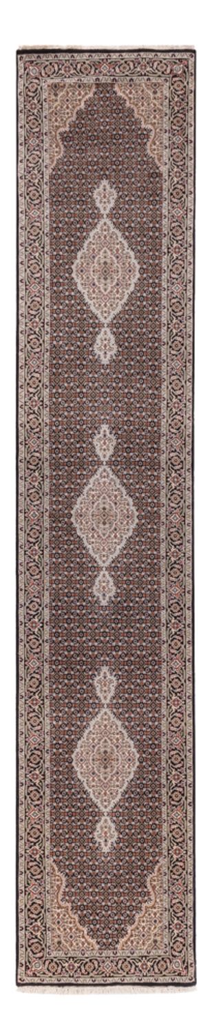 Indo Täbriz Teppich 82x406cm - Orientteppich - anthrazit