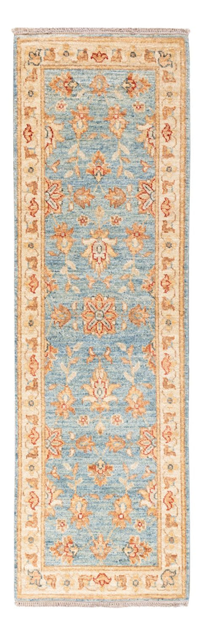 Ziegler Teppich 50x154cm - Orientteppich - hellblau