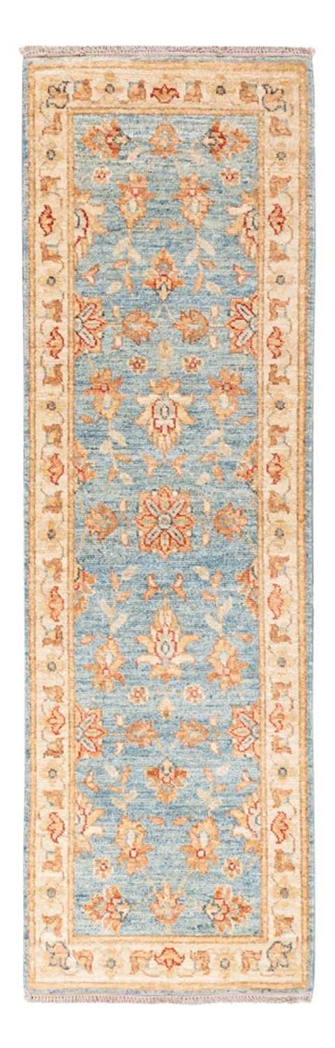 Ziegler Teppich 50x154cm - Orientteppich - hellblau