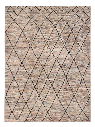 Designer Teppich 218x284cm - dunkelbeige