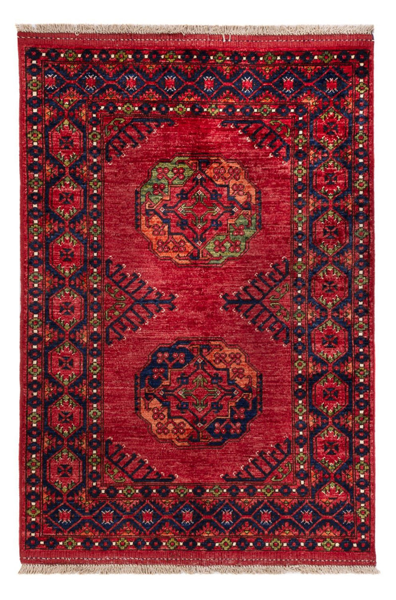 Afghan Teppich - Kunduz - 100 x 148 cm - rot