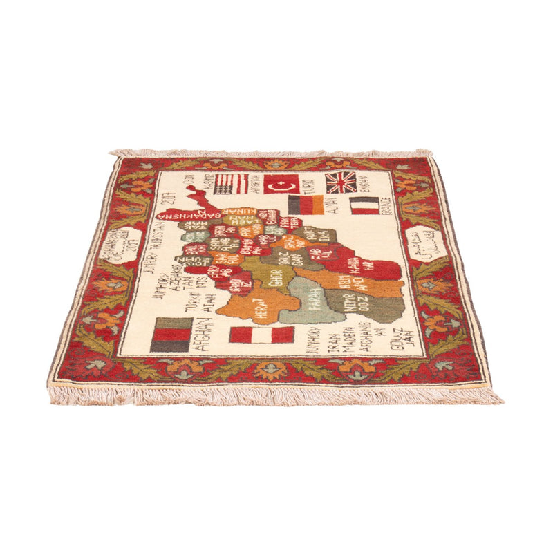 Afghan Teppich 71x104cm - Orientteppich - mehrfarbig