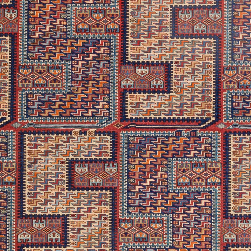 Kelim Afghan Teppich 157x217cm - mehrfarbig