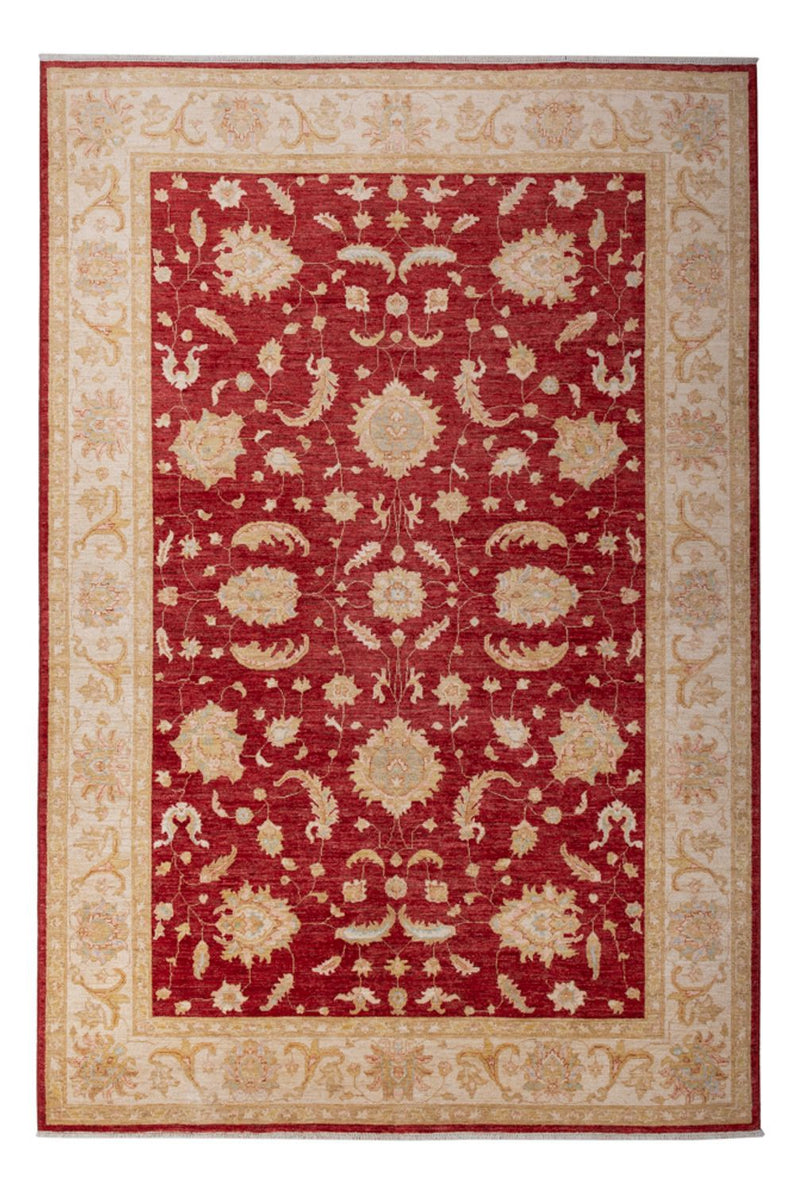 Ziegler Teppich 204x303cm - Orientteppich - dunkelrot