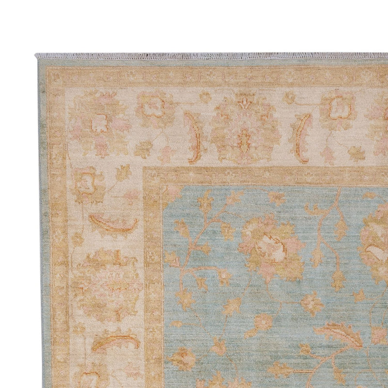 Ziegler Teppich 200x297cm - Orientteppich - hellblau