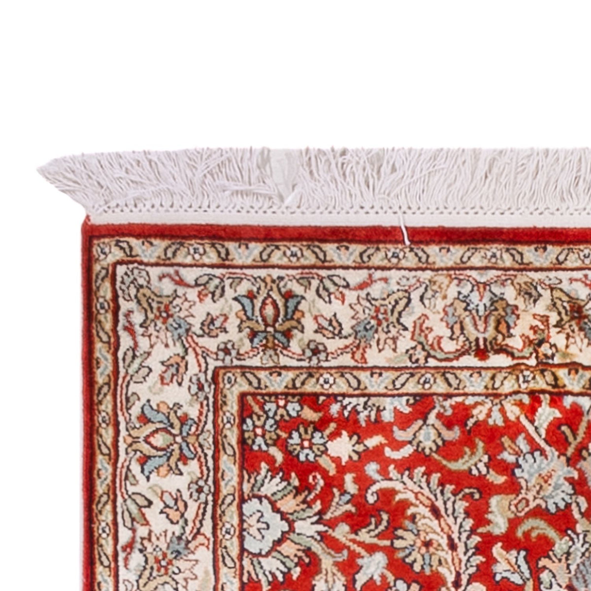 Kaschmir Seide Teppich 79x242cm - Orientteppich - rot