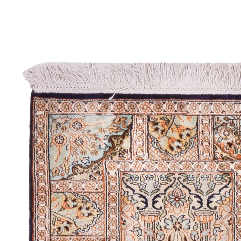 Kaschmir Seide Teppich 80x243cm - Orientteppich - beige