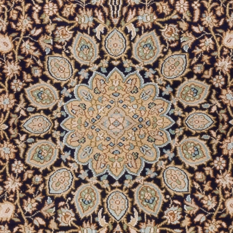 Kaschmir Seide Teppich 81x255cm - Orientteppich - dunkelbeige