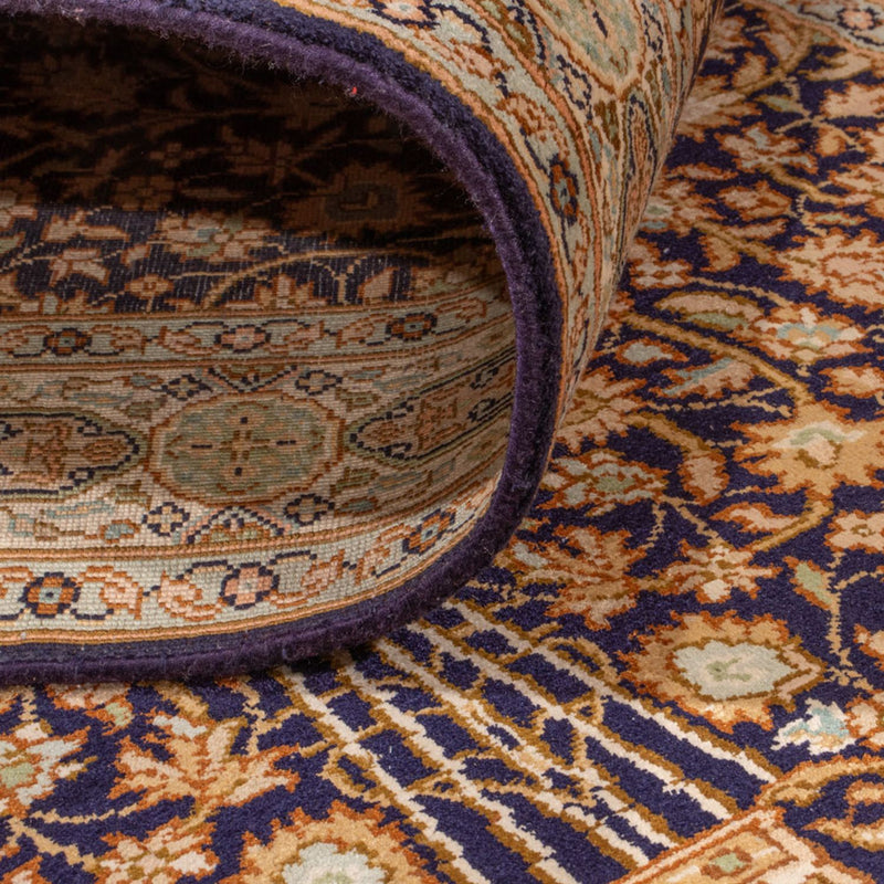 Kaschmir Seide Teppich 81x255cm - Orientteppich - dunkelbeige