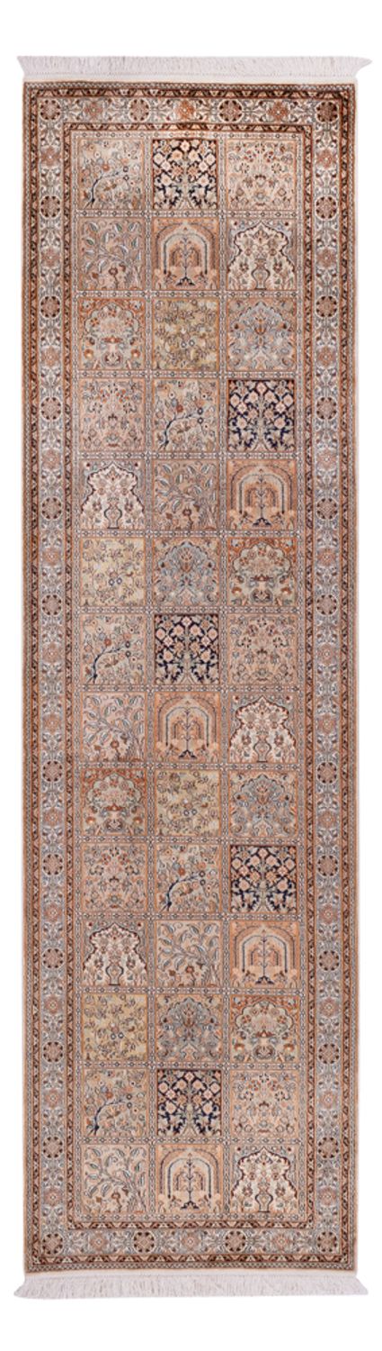 Kaschmir Seide Teppich 81x305cm - Orientteppich - beige