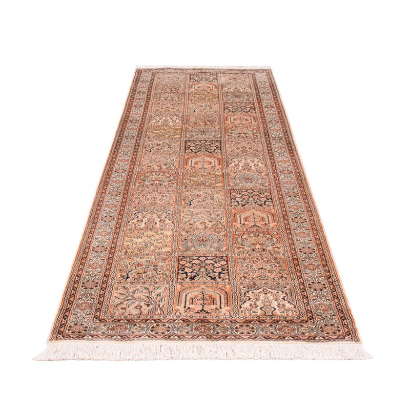 Kaschmir Seide Teppich 81x307cm - Orientteppich - beige
