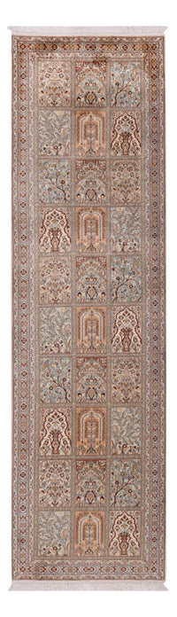 Kaschmir Seide Teppich 81x303cm - Orientteppich - dunkelbeige – product image