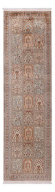 Kaschmir Seide Teppich 81x303cm - Orientteppich - dunkelbeige