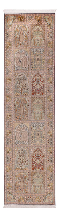 Kaschmir Seide Teppich 78x296cm - Orientteppich - dunkelbeige – product image