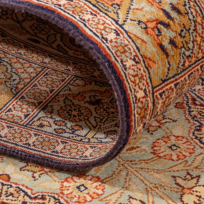 Kaschmir Seide Teppich 78x296cm - Orientteppich - dunkelbeige