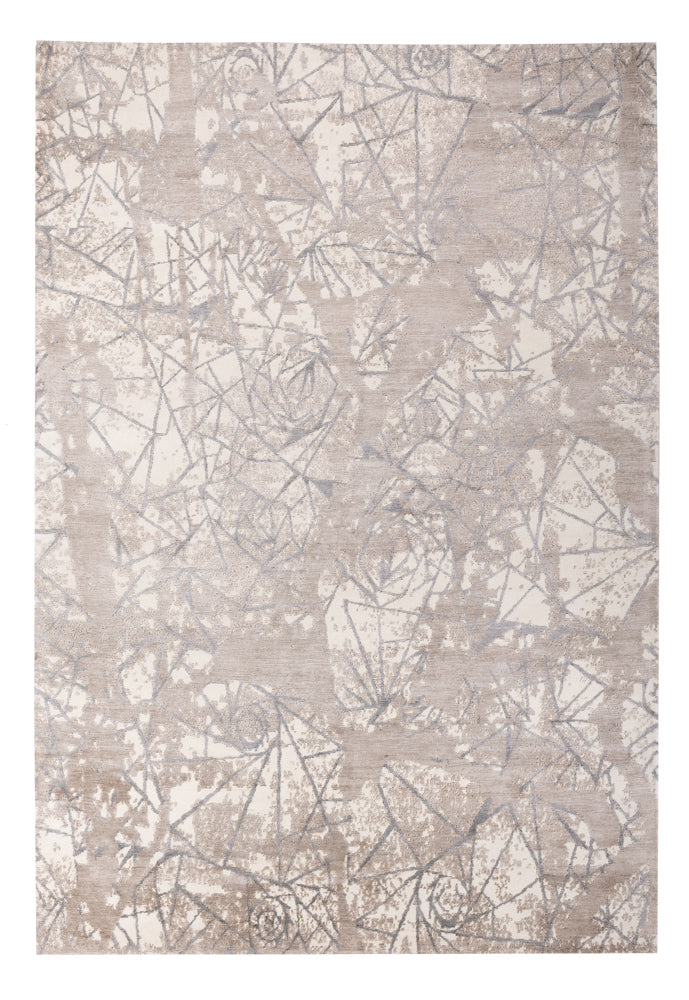Designer Teppich 204x304cm - silber