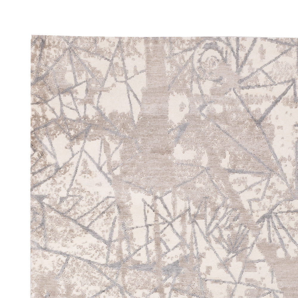 Designer Teppich 204x304cm - silber