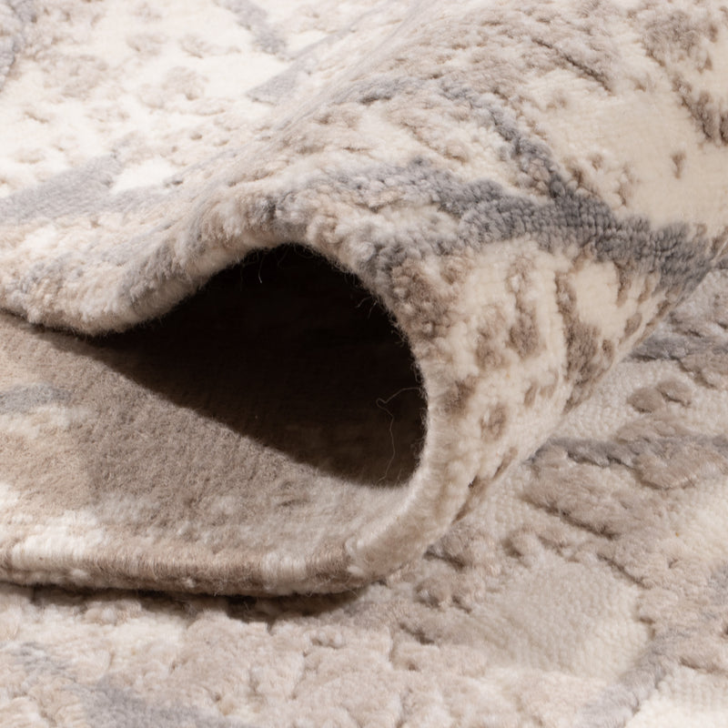 Designer Teppich 204x304cm - silber