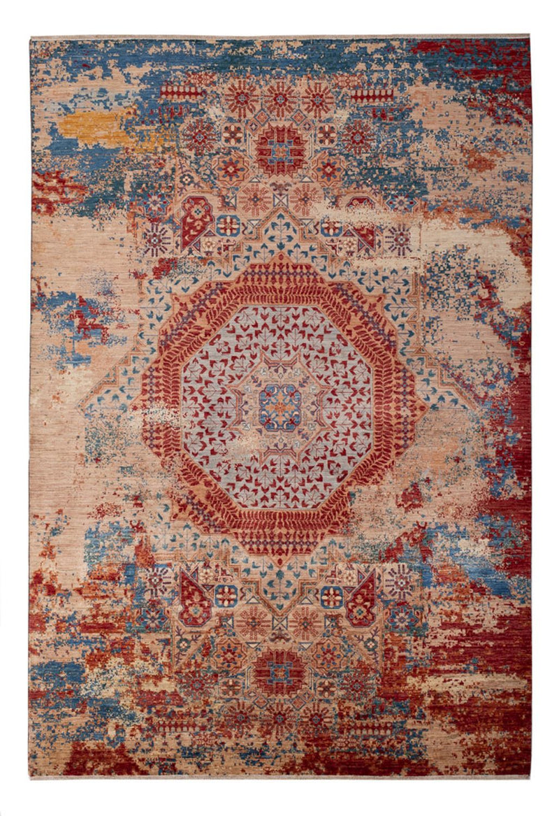 Designer Teppich 208x306cm - mehrfarbig