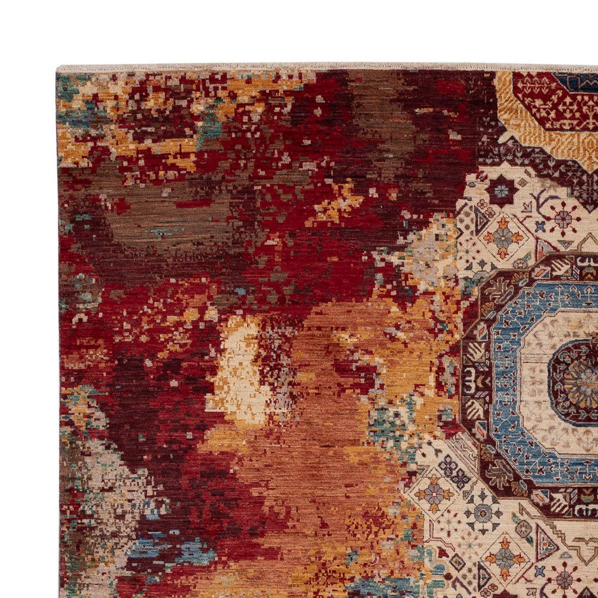 Designer Teppich 239x302cm - mehrfarbig