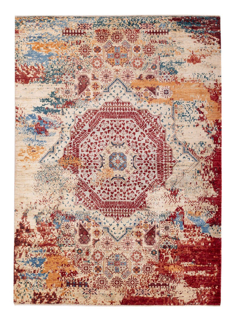 Designer Teppich 176x239cm - mehrfarbig