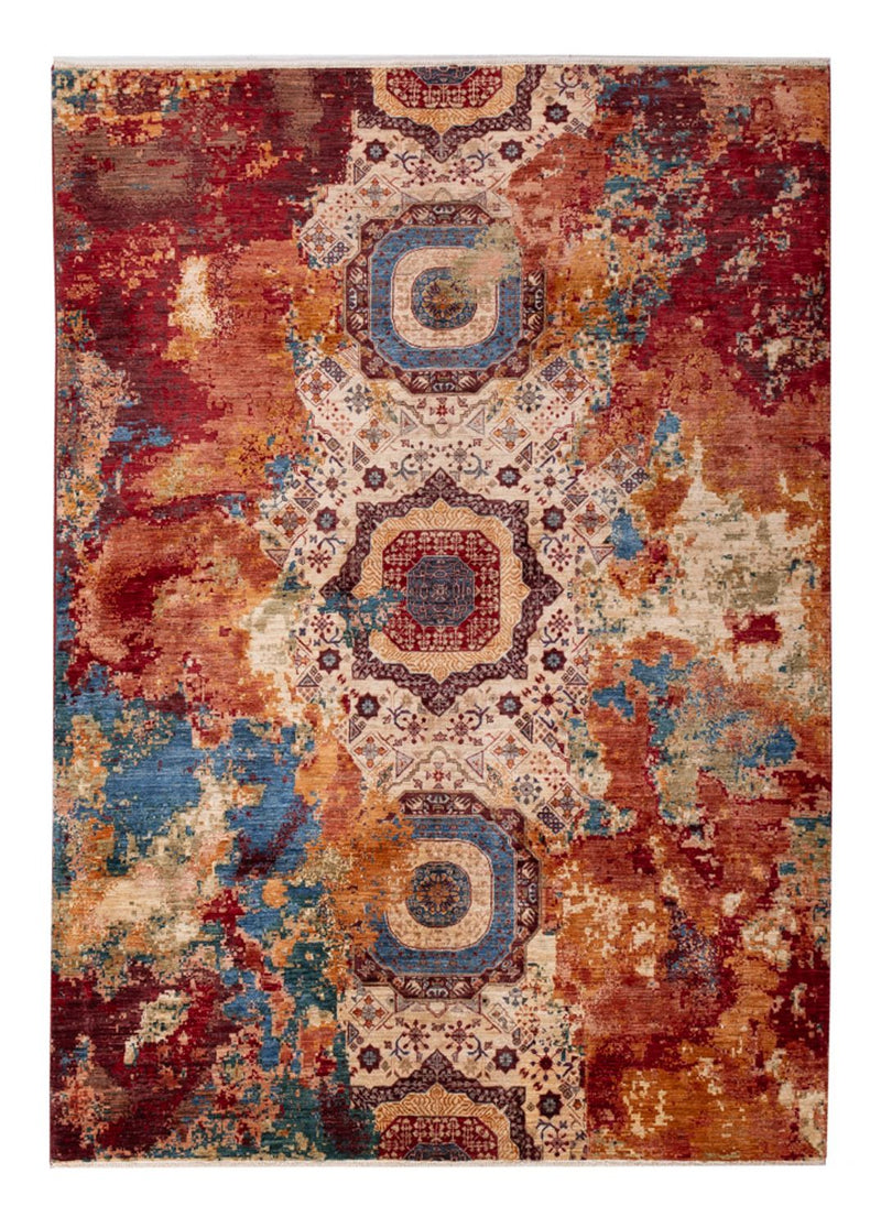 Designer Teppich 173x238cm - mehrfarbig